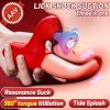 Tongue Licking Vibrator Nipples Massager for Female Masturbation & Couples  - Rose