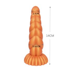 Colorful Silicone Threaded Anal Plug Buttplug for Men Women Masturbation Anal Dildos Soft Sex Toys Prostate Sex Shop Butt Plug - Coffe