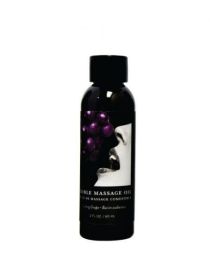 Earthly Body Edible Massage Oil Grape 2oz - EBMSE207