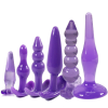 Butt Plug Anal Sex Toy Silicone Butt Plug 6 Piece Set Sex Toys Store - Purple