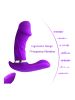 Smart Heating Wearable Vibrator Butterfly Clitoral Vibrator Double Vibrator Silicone Vibrator Adult Sex Toys Sex Stimulator  - purple