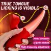 Tongue Licking Vibrator Nipples Massager for Female Masturbation & Couples  - Rose