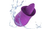 Powerful 10 Speeds Clit Licking Massager Tongue G spot Vibrator Sex Toy - Purple