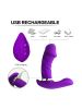 Smart Heating Wearable Vibrator Butterfly Clitoral Vibrator Double Vibrator Silicone Vibrator Adult Sex Toys Sex Stimulator  - purple