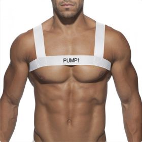 Dance Floor Fashion Shoulder Strap Men's Chest Strap (Option: White-One size)